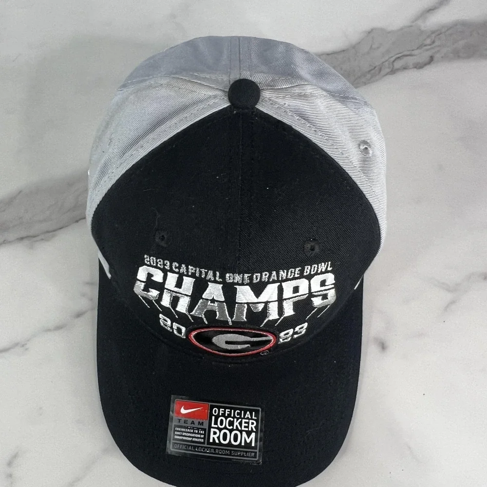 Georgia Bulldogs Hat Cap Snap Back NCAA‎ Football Champs 2023 Nike Mens